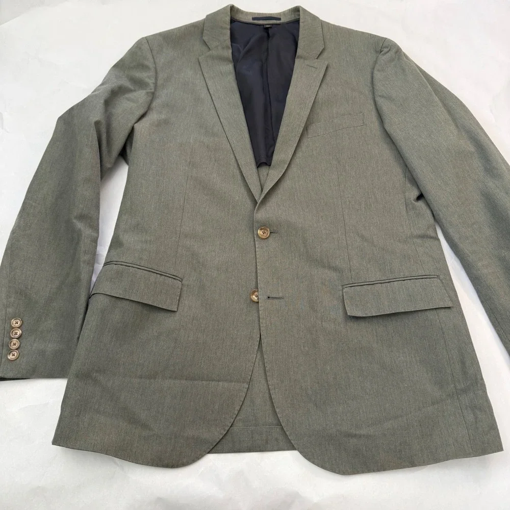 J Crew‎ Ludlow Mens Green Blazer Suit Jacket Sport Coat 44L